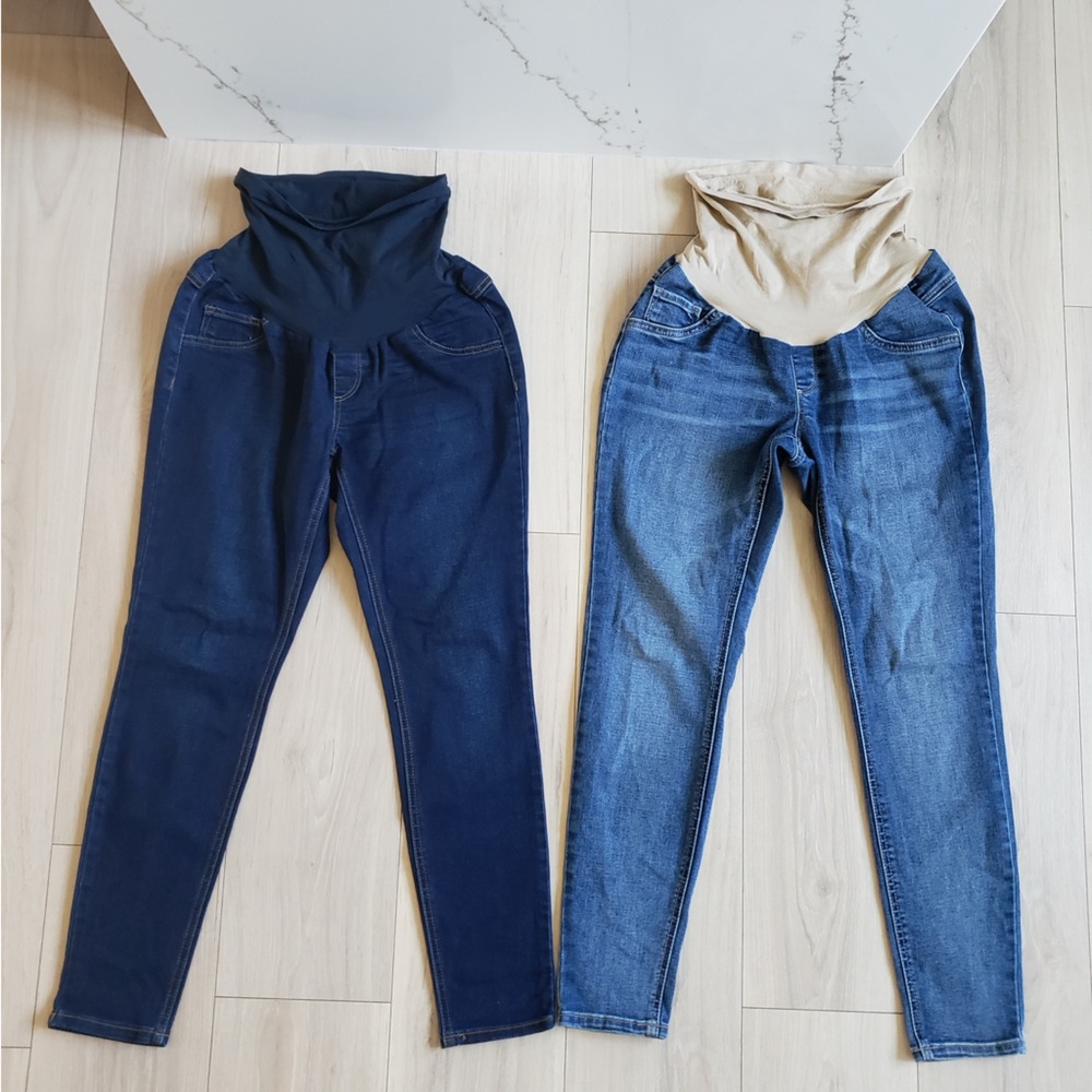 Jessica Simpson Women's Jeans - Dark Blue and Light Blue